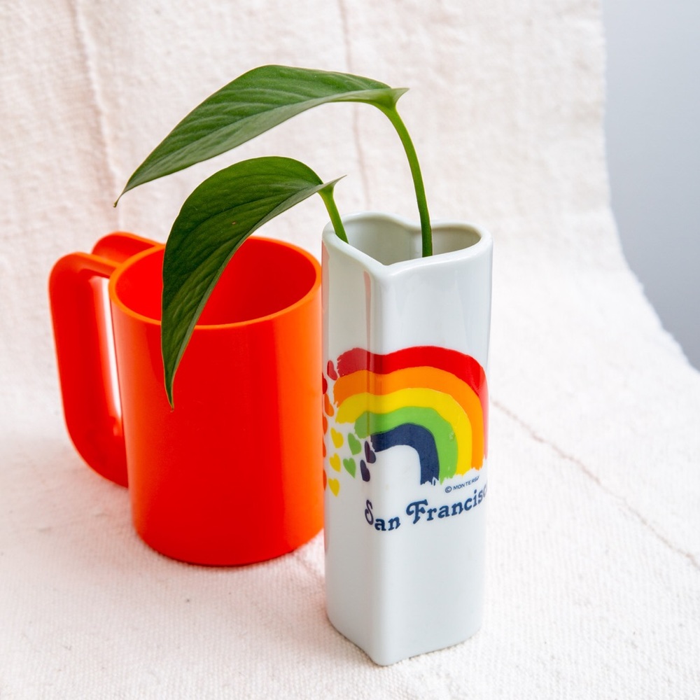 70s Vintage Heart Shaped San Francisco Vase